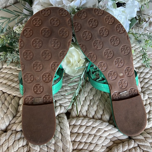 TORY BURCH Leather Miller Sandals 🌸 Size 8 - Picture 8 of 8